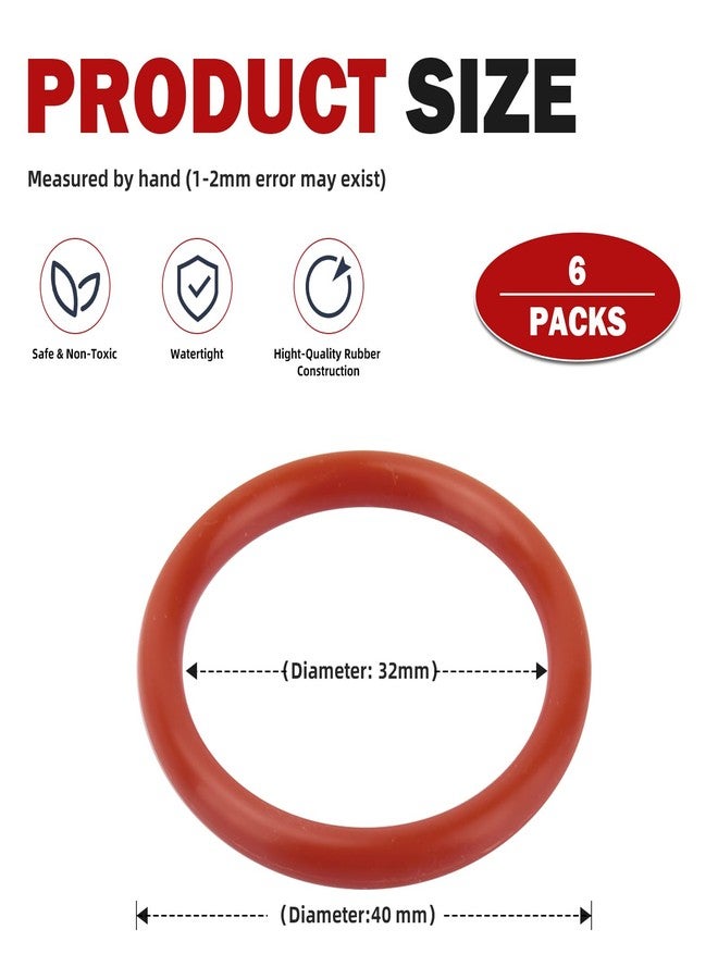 Hasanbar 996530059406 O-Ring Seal Compatible with Phillips Saeco Spidem Gaggia Coffee Espresso Machine, NM01.044 / ORM 0320-40 in S Repairs Leaks and Restores Coffee Machine to Optimal Performance - 6 Pack - Image 4