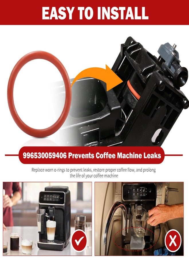 Hasanbar 996530059406 O-Ring Seal Compatible with Phillips Saeco Spidem Gaggia Coffee Espresso Machine, NM01.044 / ORM 0320-40 in S Repairs Leaks and Restores Coffee Machine to Optimal Performance - 6 Pack - Image 3