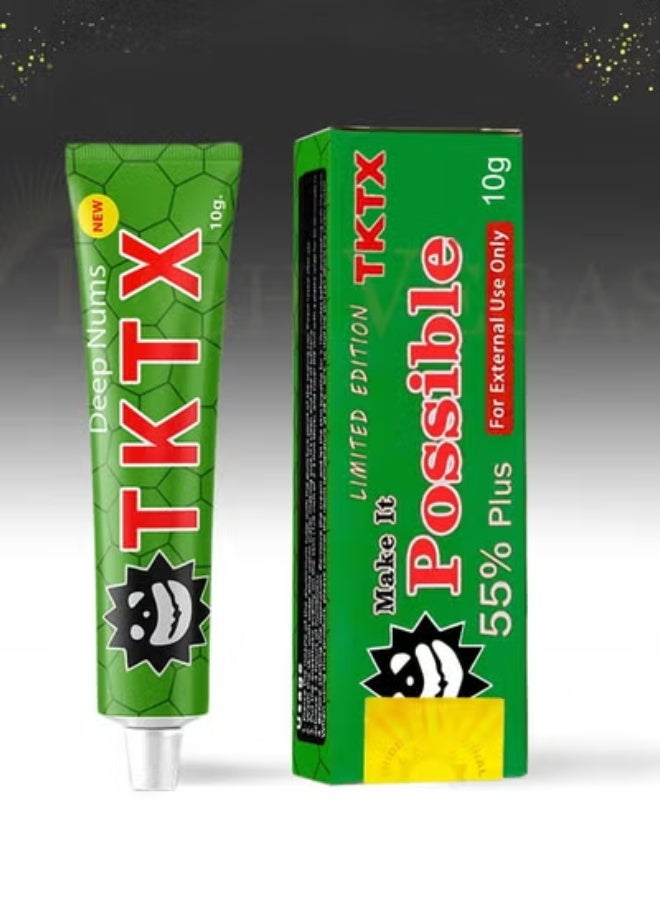TKTX Possible Limitted Addition TKTX Green 55% - Topical Anaesthetic  Numbing Cream - Deep and Fast Action - Painless Procedure - Tattoo Numbing Cream