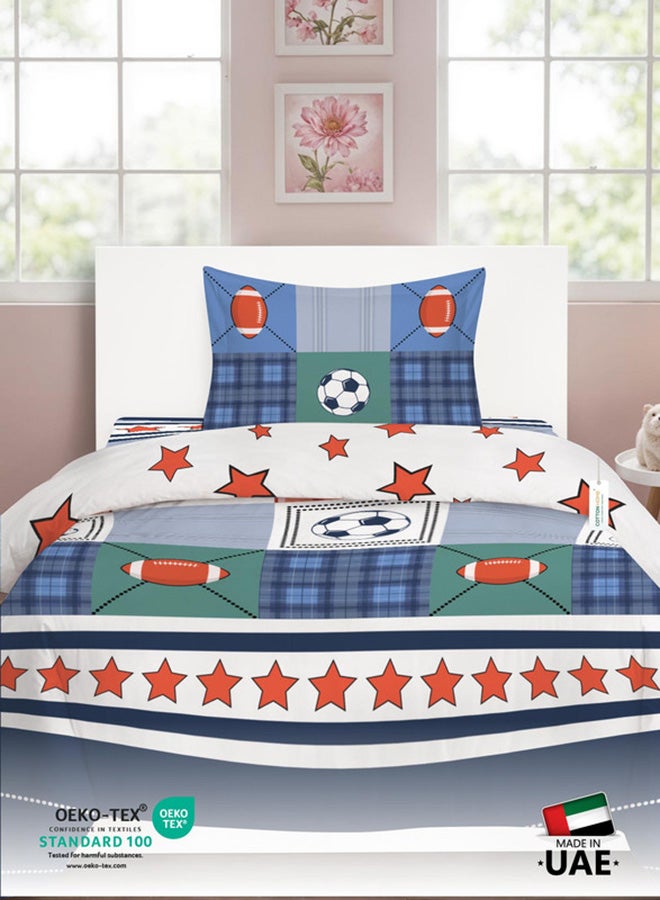 Cotton home طقم غطاء لحاف أطفال من القطن 3 قطع - 135x220 تصميم الأبطال 100% قطن فاخر - Image 5