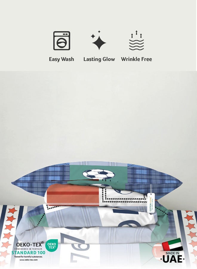 Cotton home طقم غطاء لحاف أطفال من القطن 3 قطع - 135x220 تصميم الأبطال 100% قطن فاخر - Image 4