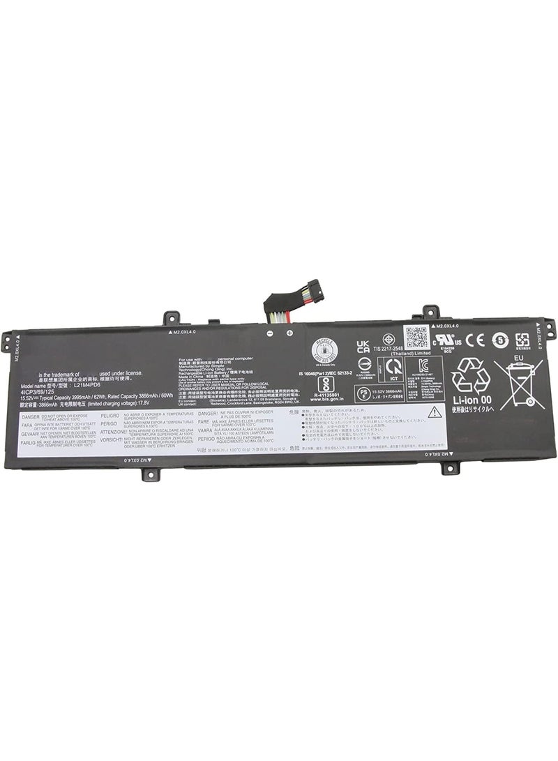 Terabyte بطارية 15.52 فولت 62 واط ساعي 3995 مللي أمبير 4 خلايا L21M4PD6 متوافقة مع سلسلة Lenovo ThinkBook 14 G4+ IAP 21CX - Image 1