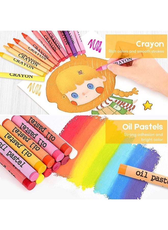 iBayam 251-Pack Art Supplies, Drawing Arts Kits for Kids Teens Adult - Travel Art Set Case with Double Sided Trifold Easel, Drawing Pad, Coloring Book, Scratch Paper, Gifts Idea for Girls Boys Artist - Image 3