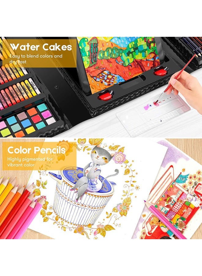 iBayam 251-Pack Art Supplies, Drawing Arts Kits for Kids Teens Adult - Travel Art Set Case with Double Sided Trifold Easel, Drawing Pad, Coloring Book, Scratch Paper, Gifts Idea for Girls Boys Artist - Image 5