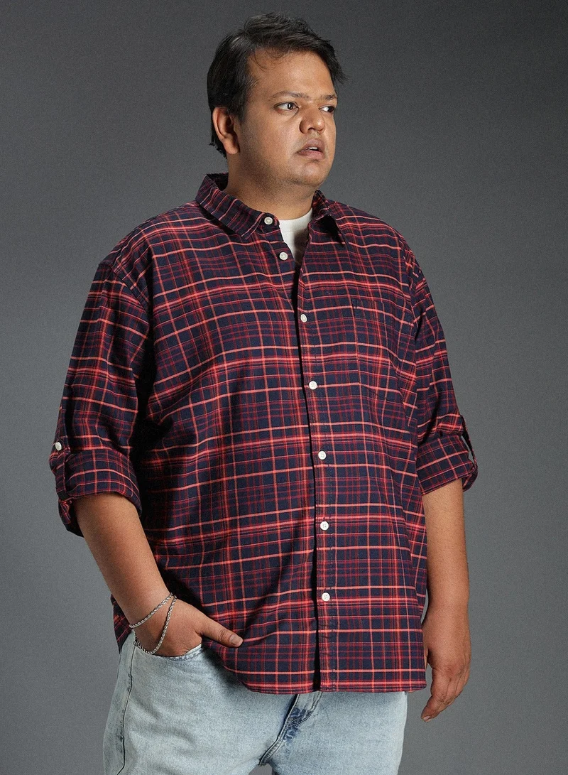 HIGH STAR  Classic Tartan Checked Casual Shirt for Men for Men | Best Price UAE
