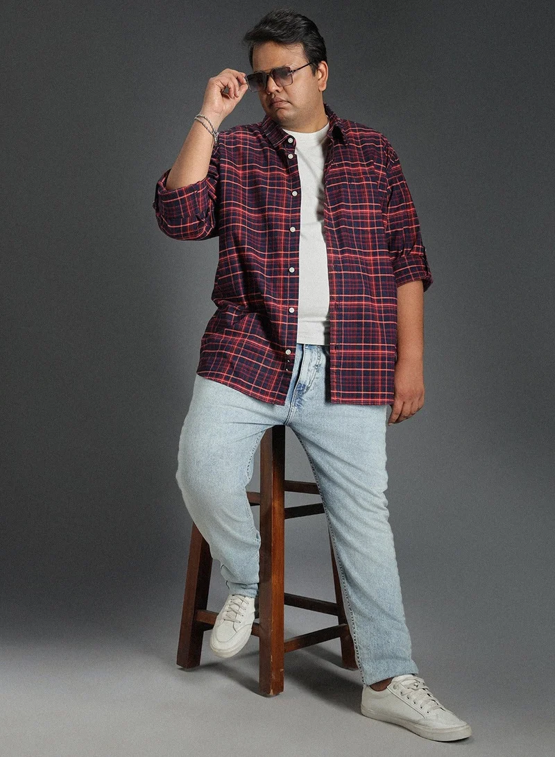 HIGH STAR  Classic Tartan Checked Casual Shirt for Men for Men | Best Price UAE