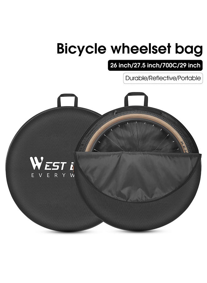WEST BIKING Bike Wheel Bag MTB Road Bike Wheel Storage Bag Portable Storage Bag for 26-29in Bicycle Wheel Large Opening Bicycle Wheel Bag Cycle Accessory  - Image 4