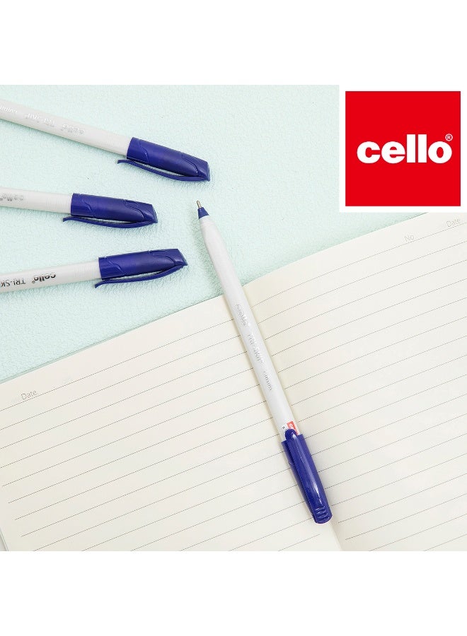 تشيلو 50 قطعة قلم حبر جاف قلم كروي كتابة سلسة 1.0 مم حبر سريع الجفاف للاستخدام اليومي في المدرسة والمكتب للطلاب والعائلات أقلام حبر جاف بالجملة قلم كتابة للمدرسة قلم للمكتب طقم أقلام للكتابة اليومية مع تصميم عملي ومناسب للدراسة والعمل (أزرق) - Image 5