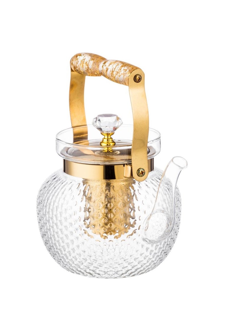 اباريك الصفا إبريق شاي زجاج مقاوم للحرارة مع مصفاة قابلة للإزالة - Image 2