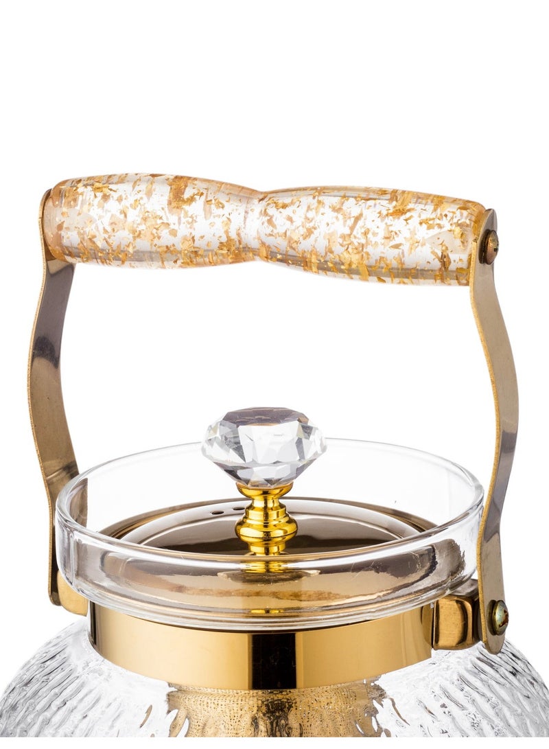 اباريك الصفا إبريق شاي زجاج مقاوم للحرارة مع مصفاة قابلة للإزالة - Image 3