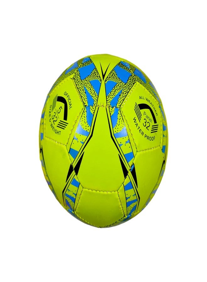 SBG Football Maxi Gold Green, 32 Pannel Football, Hand Stitched Football with 2.5 ply Bladder for Soft and Wet Grounds, Match Football,Size-5 (Maxi Gold, Green) - Image 2