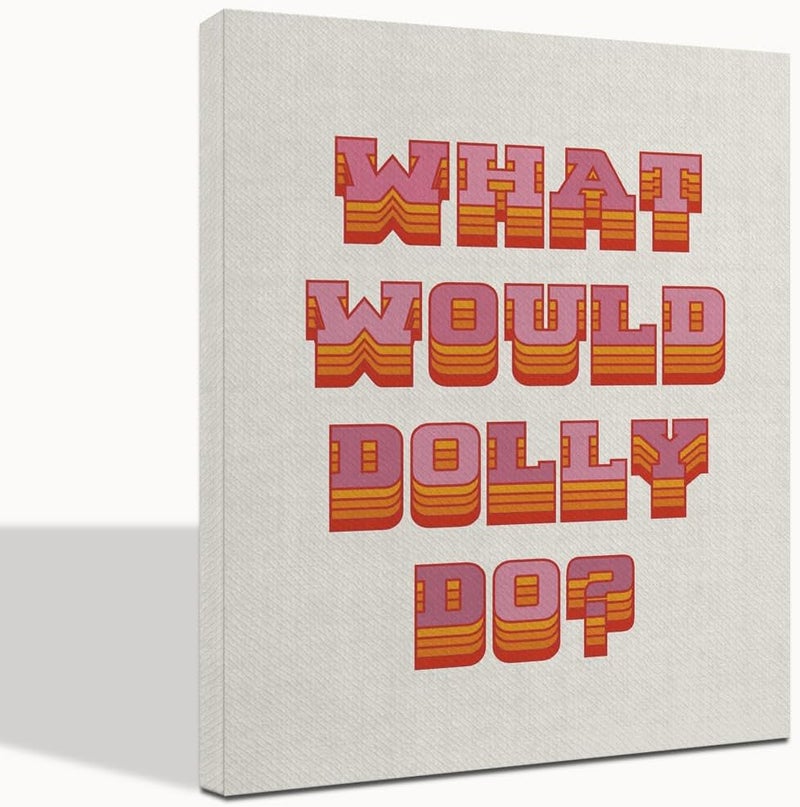 WKYAER Dolly Parton Inspirational Canvas Wall Art - Image 1