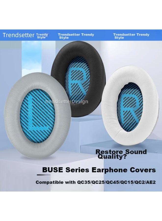 Trendsetter Compatible With Bose Headphones, Earpads, Foam Covers, For Qc35/35ii Second Generation, Qc25, Qc15, Earphone Covers, Protective Covers, Leather Covers - Image 2