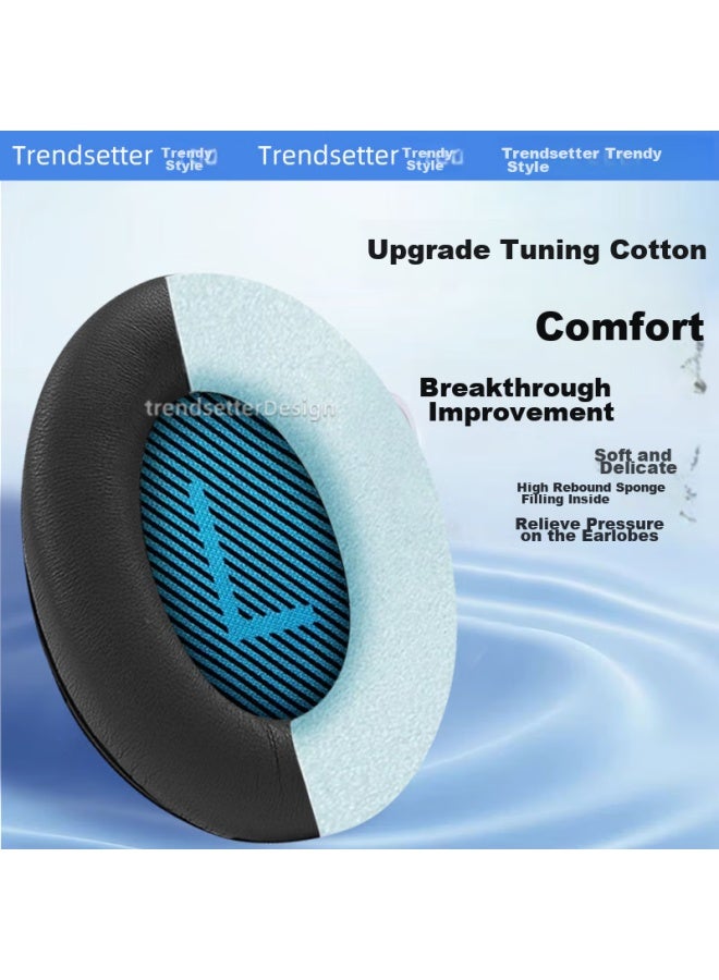 Trendsetter Compatible With Bose Headphones, Earpads, Foam Covers, For Qc35/35ii Second Generation, Qc25, Qc15, Earphone Covers, Protective Covers, Leather Covers - Image 3