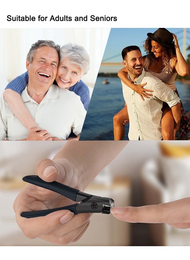 GUTCHE - Nail Clippers  - Toenail Clippers for Thick Nails, Fingernail Clipper for Adult Men Women Seniors, Toe Nail Clippers，Including Nano File - Image 1
