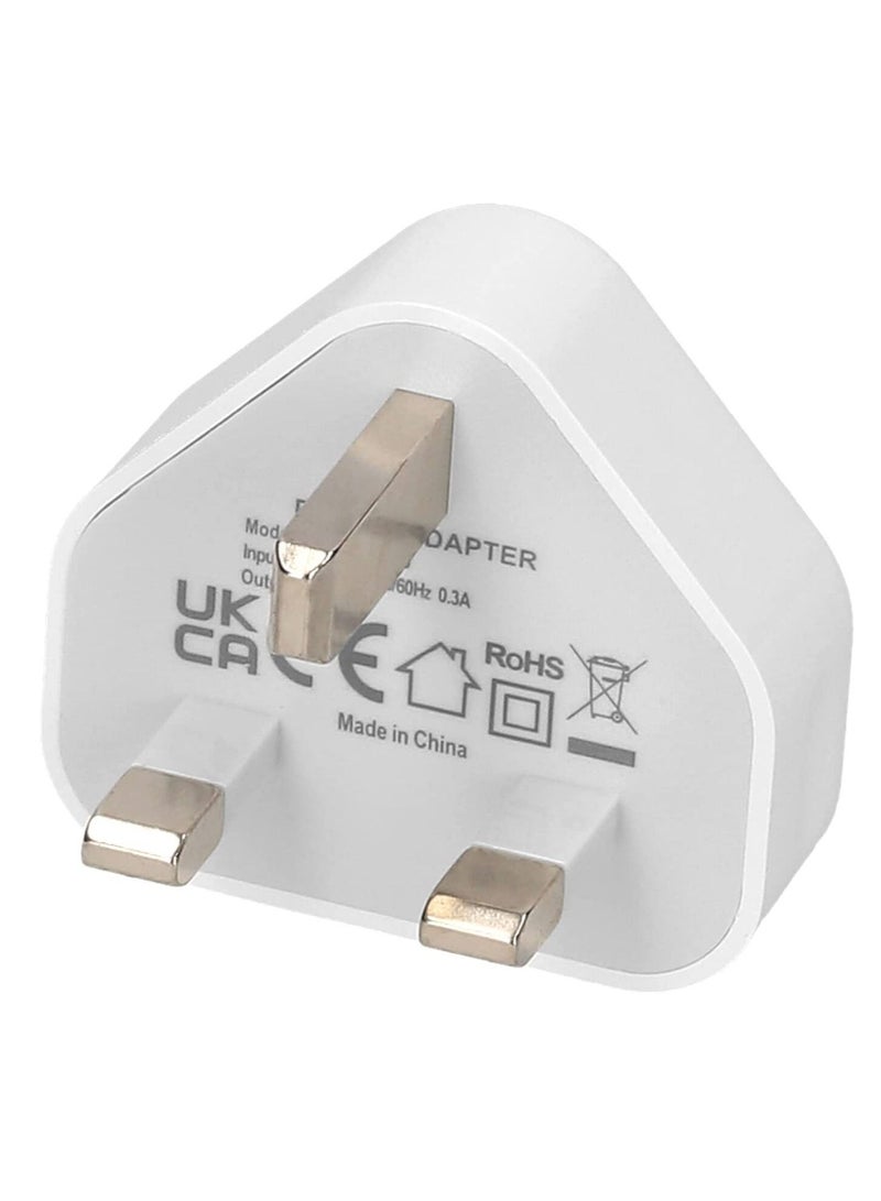 NTECH Adapter,   5V/1A USB Adapter 100 240V Input DC Adapters For Charging Multi function Power Adapter For Electronic Devices  UK Plug  White - Image 4