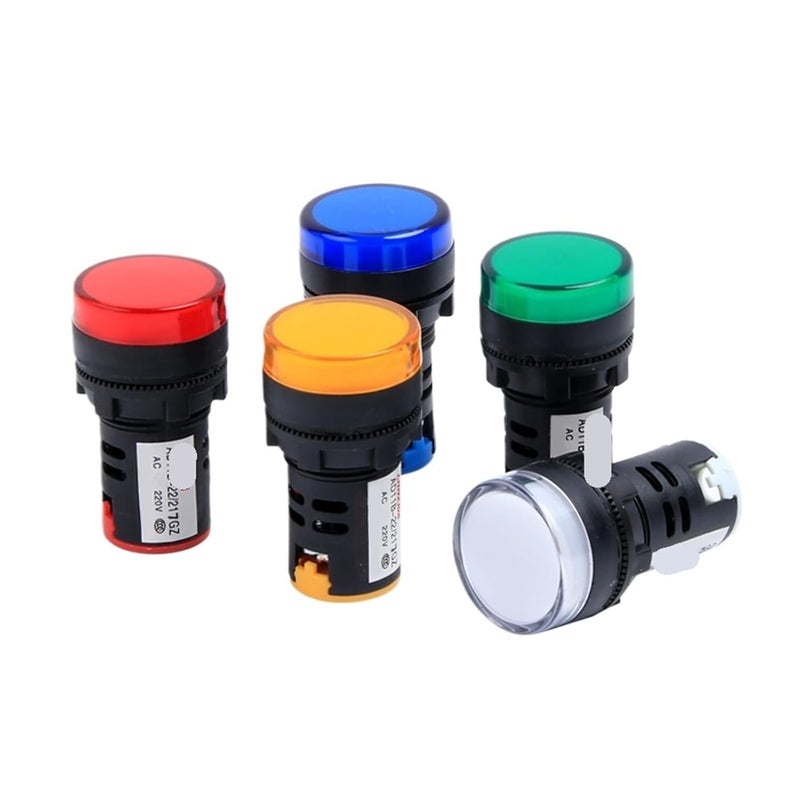 AD11 22 22mm Indicator LED Lamp Signal Power Light Red DC12V - Image 1