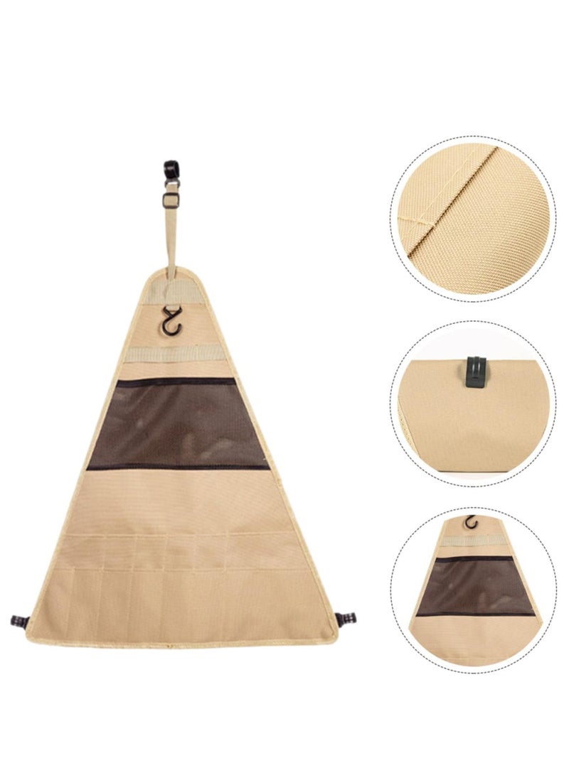 SYOSI Tria ngle Storage Bag, Pouch Camping Tool Organizer, Picnic Cutlery Pouch Tableware Barbecue Accessories Hanging Bag Multifunction Oxford Cloth  - Image 5