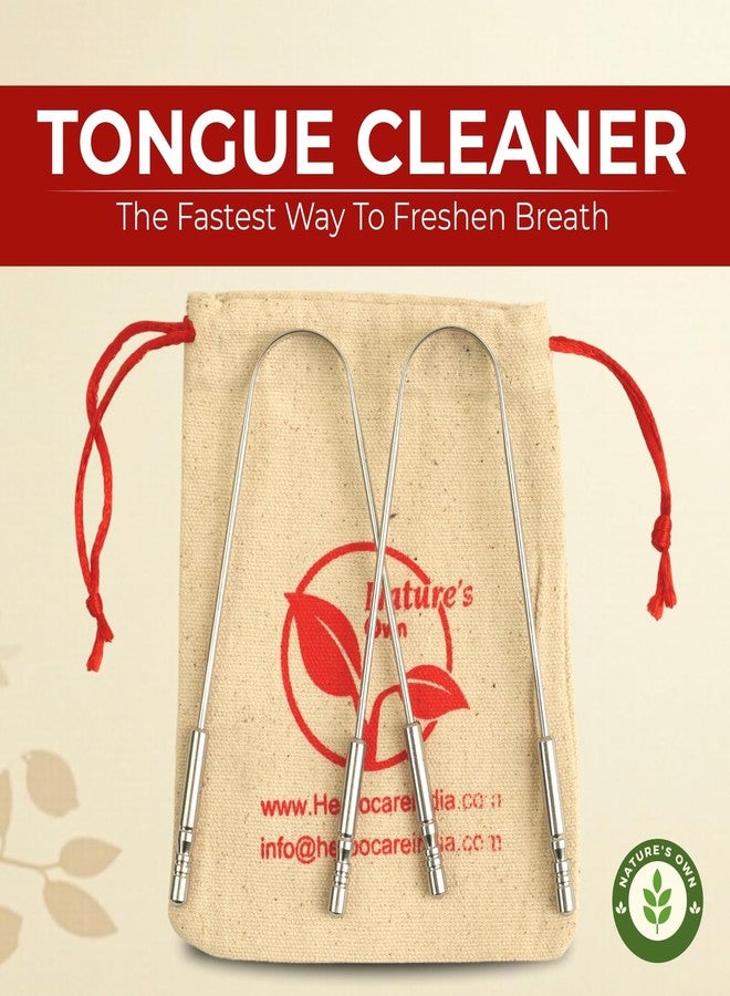Craftonus Steel Tongue Cleaner for Men and Women | For Fresh Breath & Bacteria Removal | Improved Taste Sense & Oral Hygiene | Easy to Use | 100% Pure Indian Copper Tongue Scraper To Prevent Bad Breath - Image 2