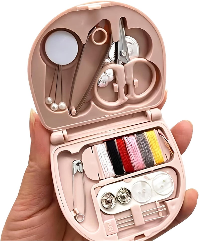 PRAMANTA Sui Dhaga Kit Sewing Supplies Accessories with Needles Pin Button Scissors Thread Board for Adults Beginners Emergency Travel Home 1Set