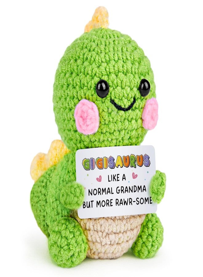 AceThrills Gigi Gifts for Grandma, Gigi for Gigi's Birthday - Handmade Crochet Funny Cute Dinosaur Gigisaurus - Image 1