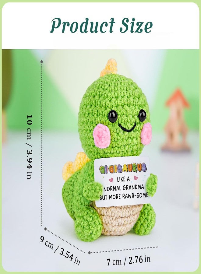 AceThrills Gigi Gifts for Grandma, Gigi for Gigi's Birthday - Handmade Crochet Funny Cute Dinosaur Gigisaurus - Image 3
