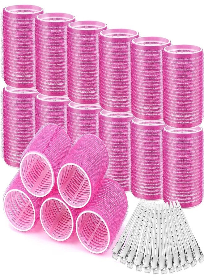 Spoken 6Pcs Big Hair Rollers Self Grip Holding Curlers with 12Pcs Stainless Steel Duckbill Clips for Long Medium - Image 1