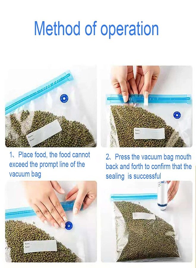 FIRAWER Sous Vide Bags Reusable 27Pcs, BPA Free Food Vacuum Sealer Bag, Food Storage Bags, Vacuum Zipper Bags for Sous Cooking - 20Pcs Vacuum Food Sealer Bag & 5 Air Valves & 2 Seal Clips (13.5X10 in) 4.3L - Image 5