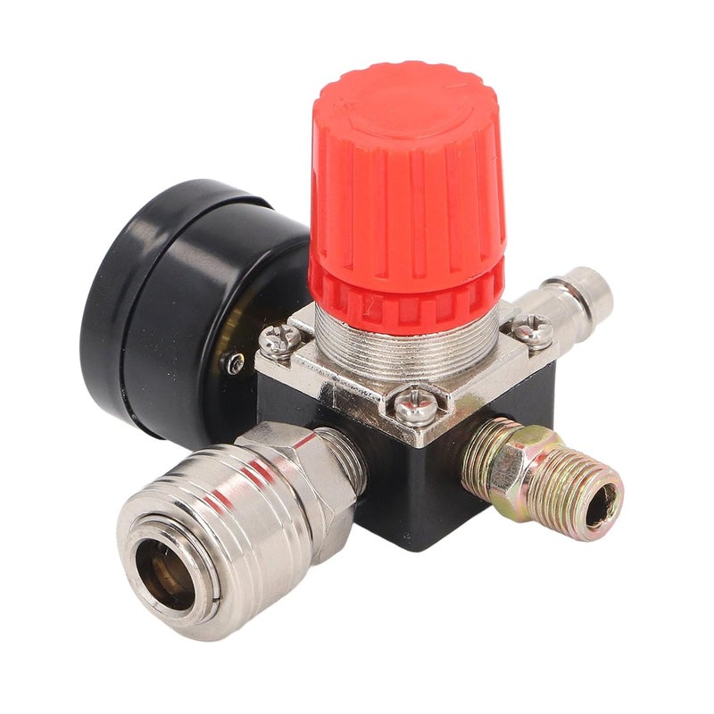 Aluminum Alloy Air Compressor Regulator 0 180PSI Pressure Gauge with Adjustment Knob - Image 3