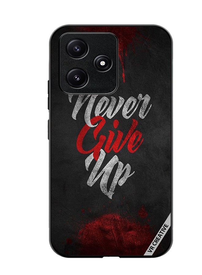 VR CREATIVE Protective Case Cover For Xiaomi Poco M6 Pro 5G Never Give Up Design Multicolour - Image 1