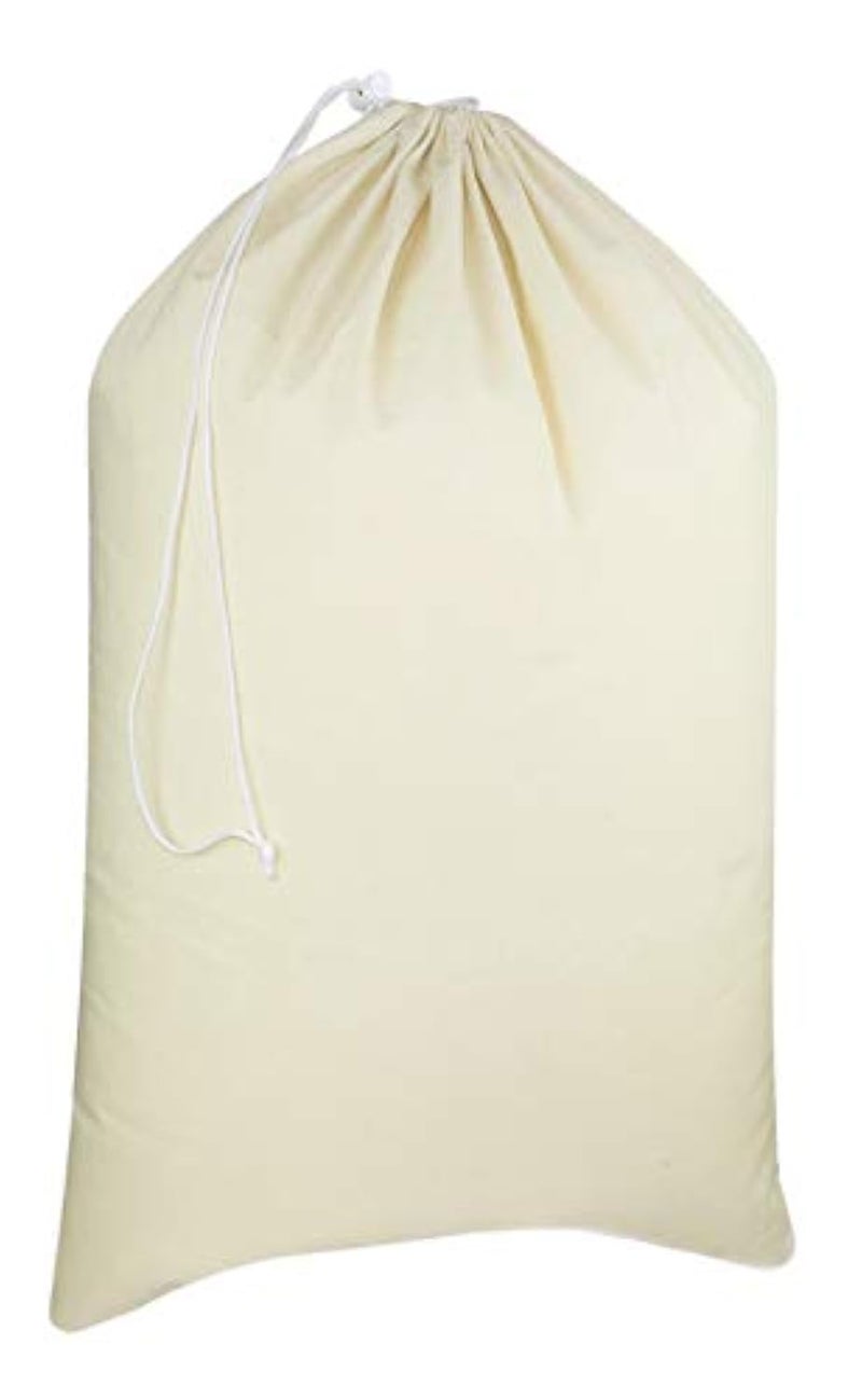 COTTON CRAFT Extra Large Laundry Bags - Heavy Duty Cotton Canvas Drawstring Closure Washable Laundry Bag - Back to School Travel College Dorm Basket Hamper Liner Toys Clothes Organizer Sack -XL 28x36 - Image 1