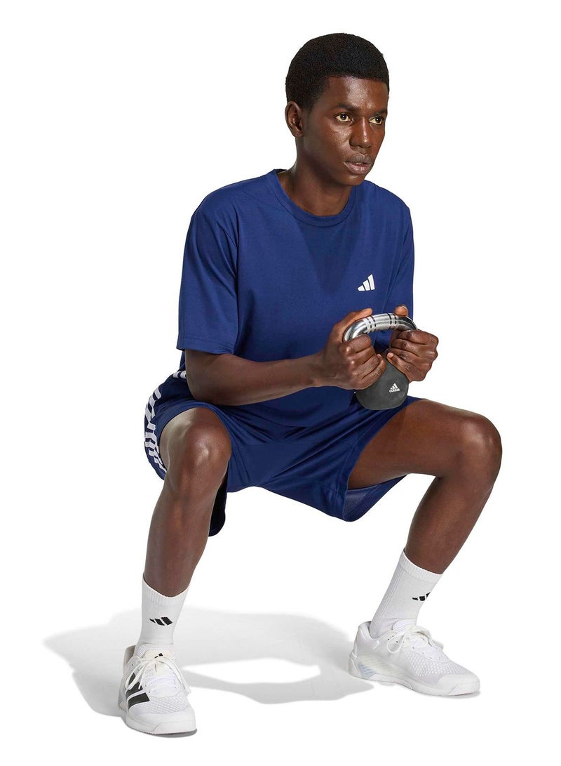 Adidas Workout Essentials Base 3-Stripes Pique Short 9Inch - Image 5