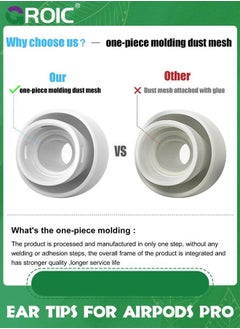 GROIC 4 Pairs Replacement Ear Tips for AirPods Pro and AirPods Pro 2 with Noise Reduction Hole, XS/S/M/L Silicone Ear Tips for AirPods Pro with Portable Storage Box and Fit in The Charging Case  - Image 3
