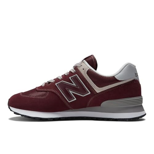 New Balance Men's 574 Core Sneaker, Burgundy/White, 7 - Image 5