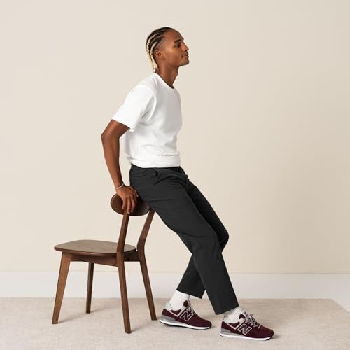 New Balance Men's 574 Core Sneaker, Burgundy/White, 7 - Image 2
