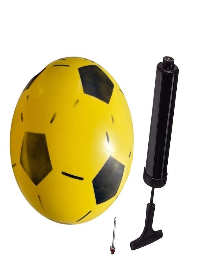 Ciko Beech Football infaltable | Baby and Kids Ball or Mouth air Filling Balls Ranbow Multi Color for Gardan Park Home School Pool with Free Air Feeling Pump (Home Mini Ball with Pump) - Image 1