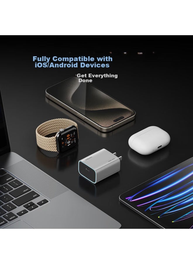 Cuktech Kuotai Ke, Gan Charger Pd30w Compatible With 20w Charger, Fast Charging For Iphone 16/15/14, Phones And Tablets, Type-c Plug, Suitable For Apple/huawei, Gray - Image 4