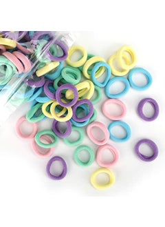 BAOLI BAOLI 200PCS Cotton Baby Hair Ties Mini Seamless Toddler Hair Bands Soft Hair Elastics Ponytail Holders for Kids Toddlers Girls 1 Inch in Diameter 5 Colors 