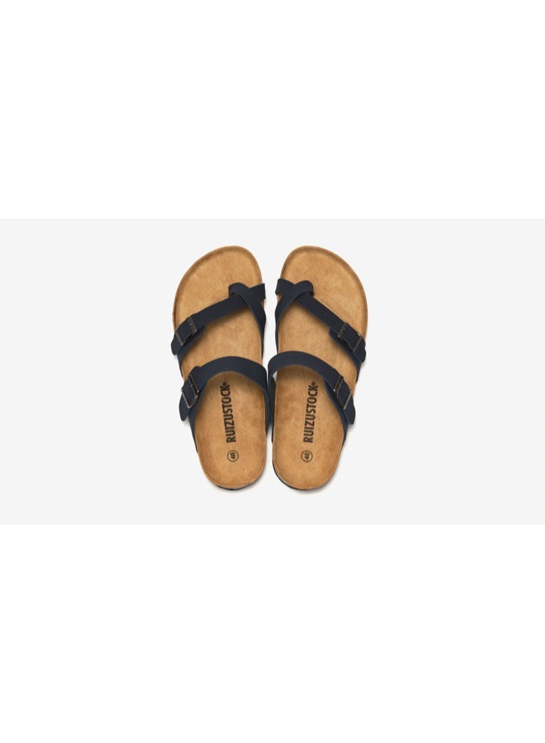 NIBEMINENT Summer Women's Shoes Fashion cork Slippers Trendy couple beach shoes Casual comfortable flat slippers  - Image 2