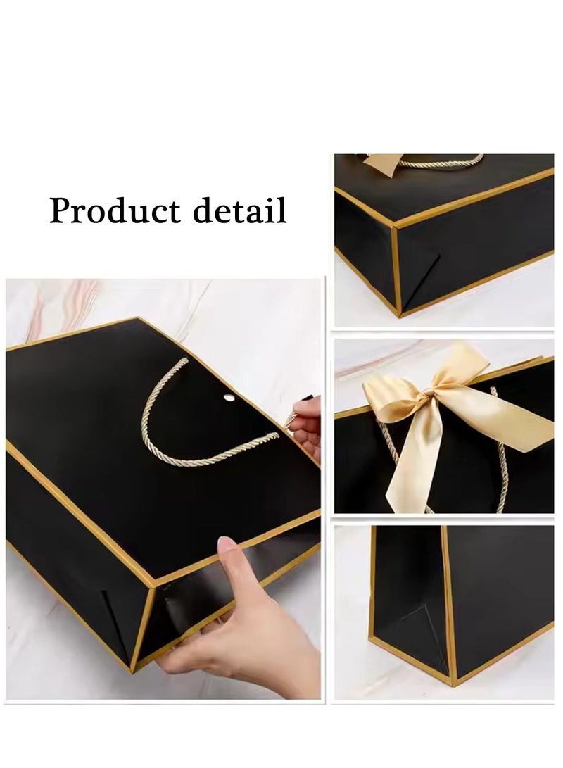 Reusable Paper Gift Bags Set, 1 Greeting Cards, 5 Tissues Paper, for Birthdays, Weddings, Valentine's Day, Party, Mother's Day - Image 2