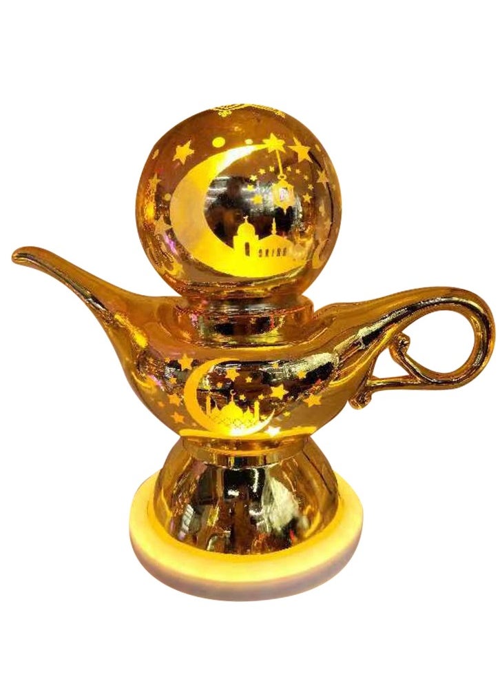 ACLIX Chiraag LED Rotating Lamp Light with Handshape for Home Decoration (Golden)  - Image 1