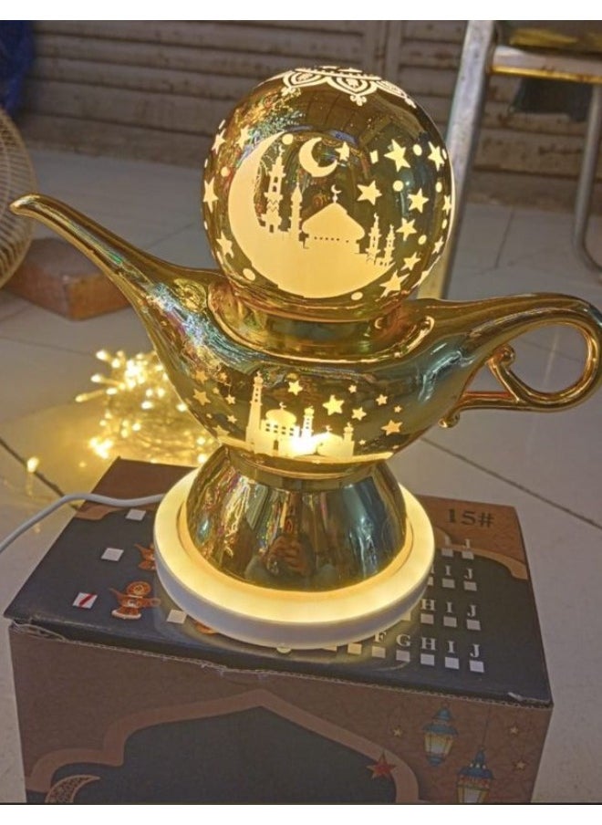 ACLIX Chiraag LED Rotating Lamp Light with Handshape for Home Decoration (Golden)  - Image 3