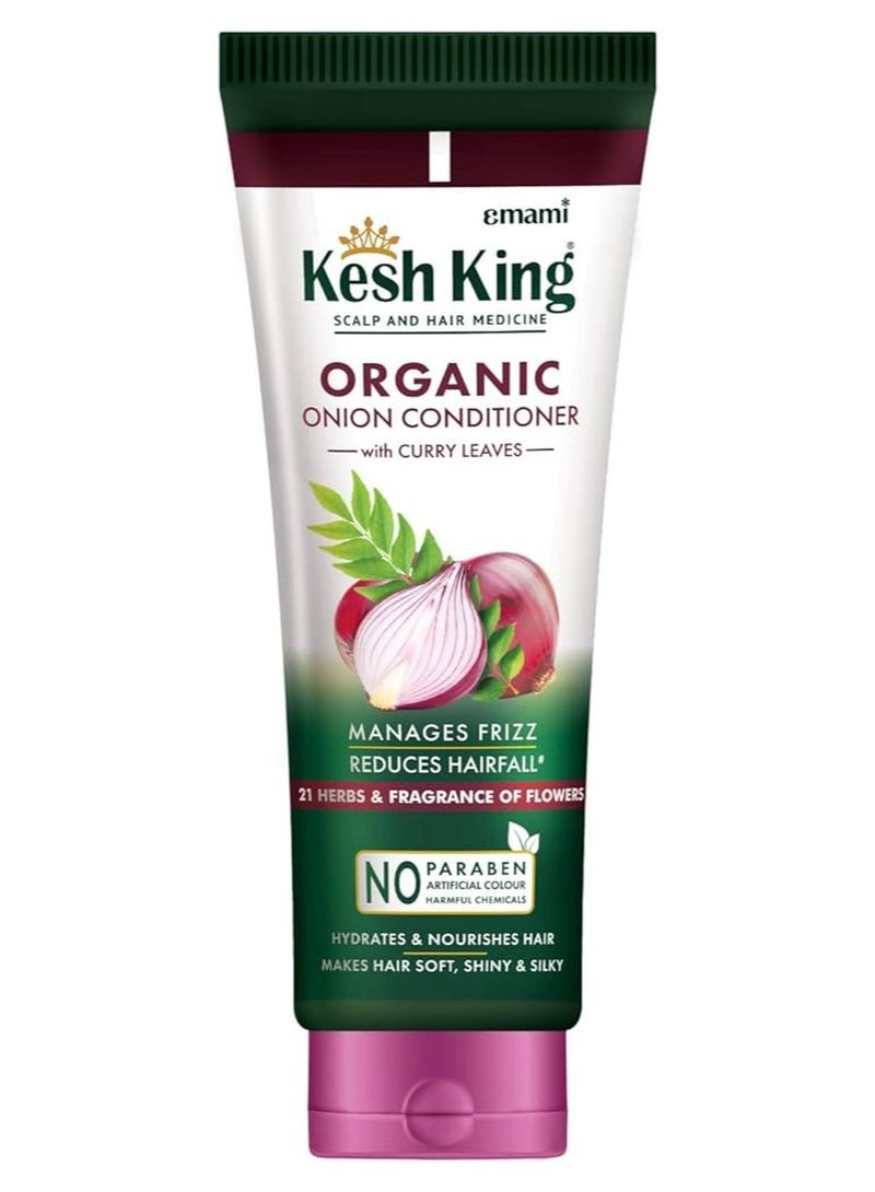 Kesh King Emami Organic Onion Conditioner With Curry Leaves For Hydrated And Nourished Hair For All Hair Types, 200 Millilitre - Unscented - Image 1