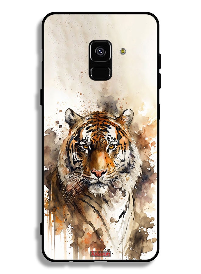 Tolwak غطاء حماية لسامسونج جالاكسي A8 بلس (2018) فن تجريدي بنمط الفهد - Image 1
