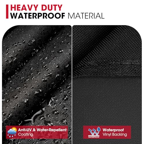 Unicook Outdoor Large Grill Cover 70 Inch, Heavy Duty Waterproof Gas Grill Cover for Outside, Fade Resistant Durable BBQ Protector, All Weather Protection for Backyard BBQs, Black - Image 3