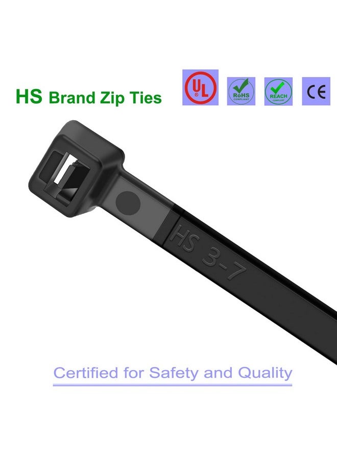 HS HS Extra Long Heavy Duty Zip Tie Straps (50 Pack) Thick 0.35 Inch Plastic Duct Zip Ties Heavy Duty 200 Pounds,Black Large Zip Ties 36 Inch for HVAC,Travel,Packaging,Vessel  - Image 4