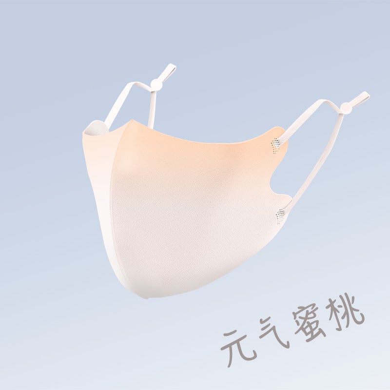 Generic Sunscreen Ice Silk Cloth Mask Thin Sunshade Mask Amazon Cross-border 3D Goddess Gradient Blush Mask Qi Peach
