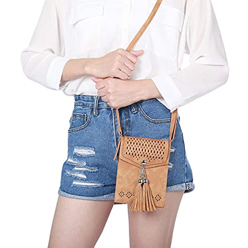seOSTO Womens Small Crossbody Bag For Woman, Tassel Wallet Purse，Gifts For Teenage Girls - Image 3
