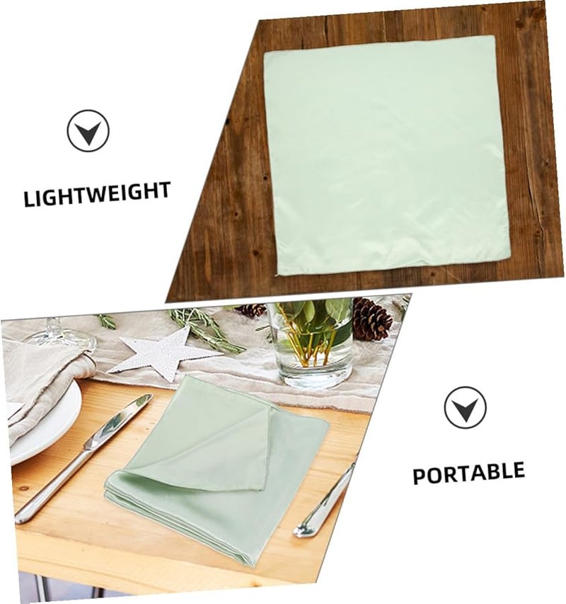 مناديل ساتان مربعة 12 قطعة لتزيين طاولة حفل العشاء والزفاف، قماش ناعم حريري - Image 5