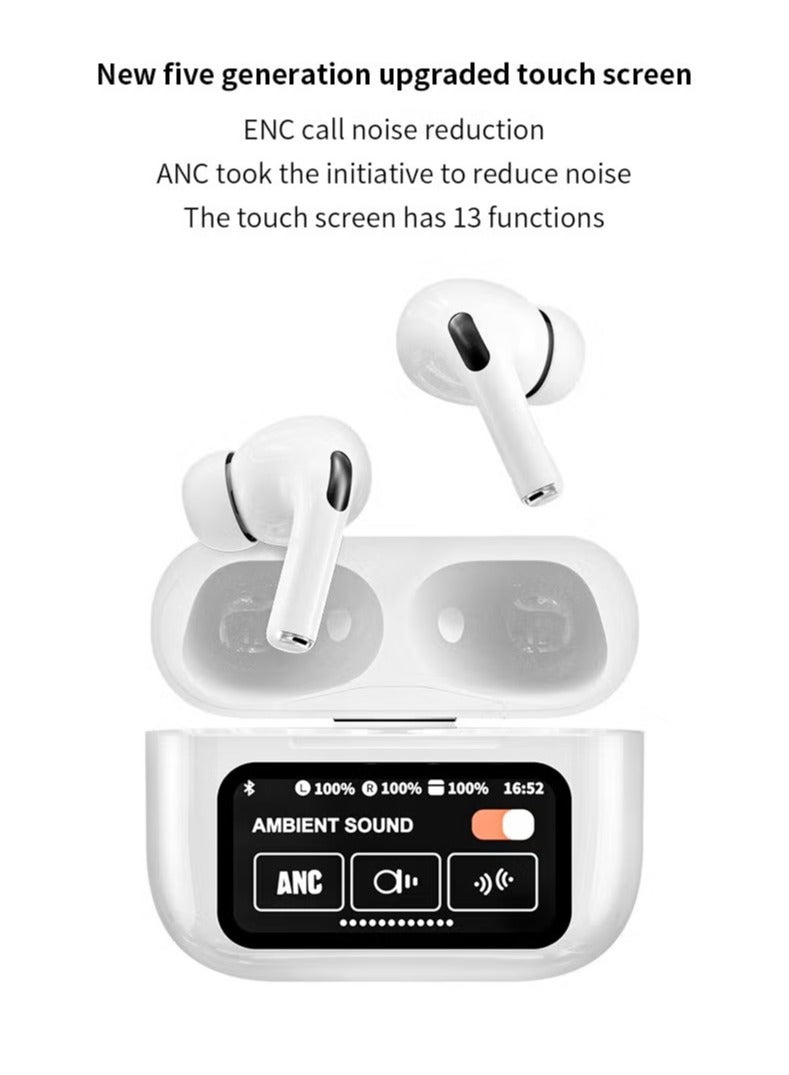 Arabest TWS Bluetooth 5.4 Wireless In-Ear Headset Ultra-Low Latency Music Bluetooth Earphones and 360° Stereo Sound Bluetooth Earbuds with Touch Screen Display Bluetooth Headphones with Control - Image 3